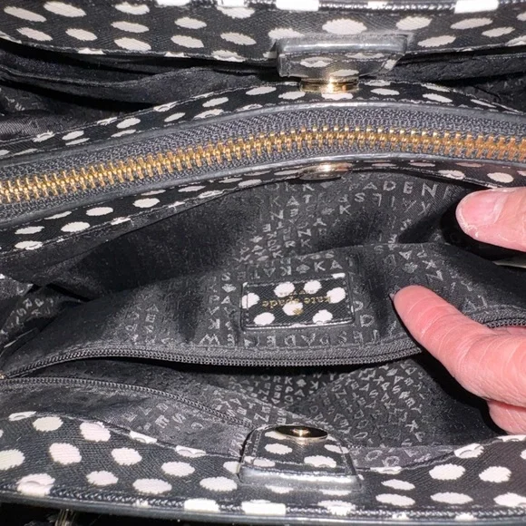 Kate Spade Black and White Polka Dot Shoulder Bag - Picture 7 of 11